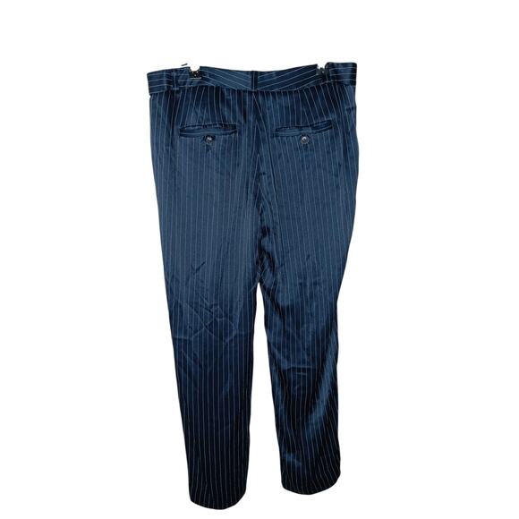 Banana Republic Navy Pinstripe Pants Avery Fit Size 2 Slim Straight Career - Picture 3 of 16